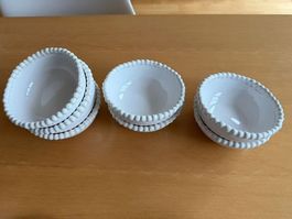 7 antike Dessert Schälchen Durchmesser 10 cm v.E.Tessier