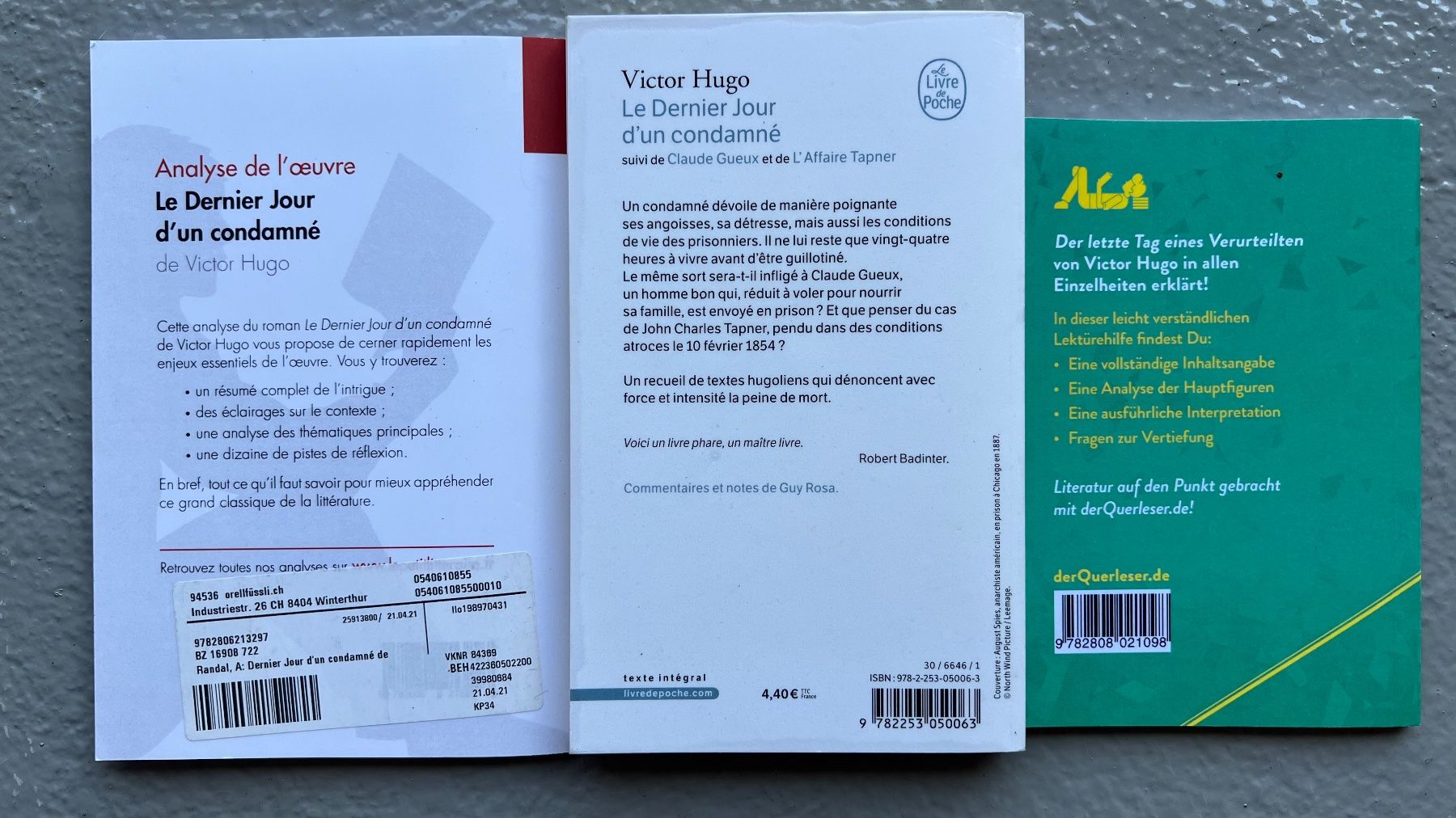 Livres: Le Dernier Jour d'un condomné – D'occasion à Ebmatingen par lwe_x6h5 1