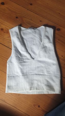 Weisses Crop Top Gr. M