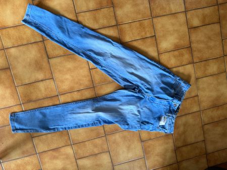 Jean slim bleu clair Zara Basic femme T.34