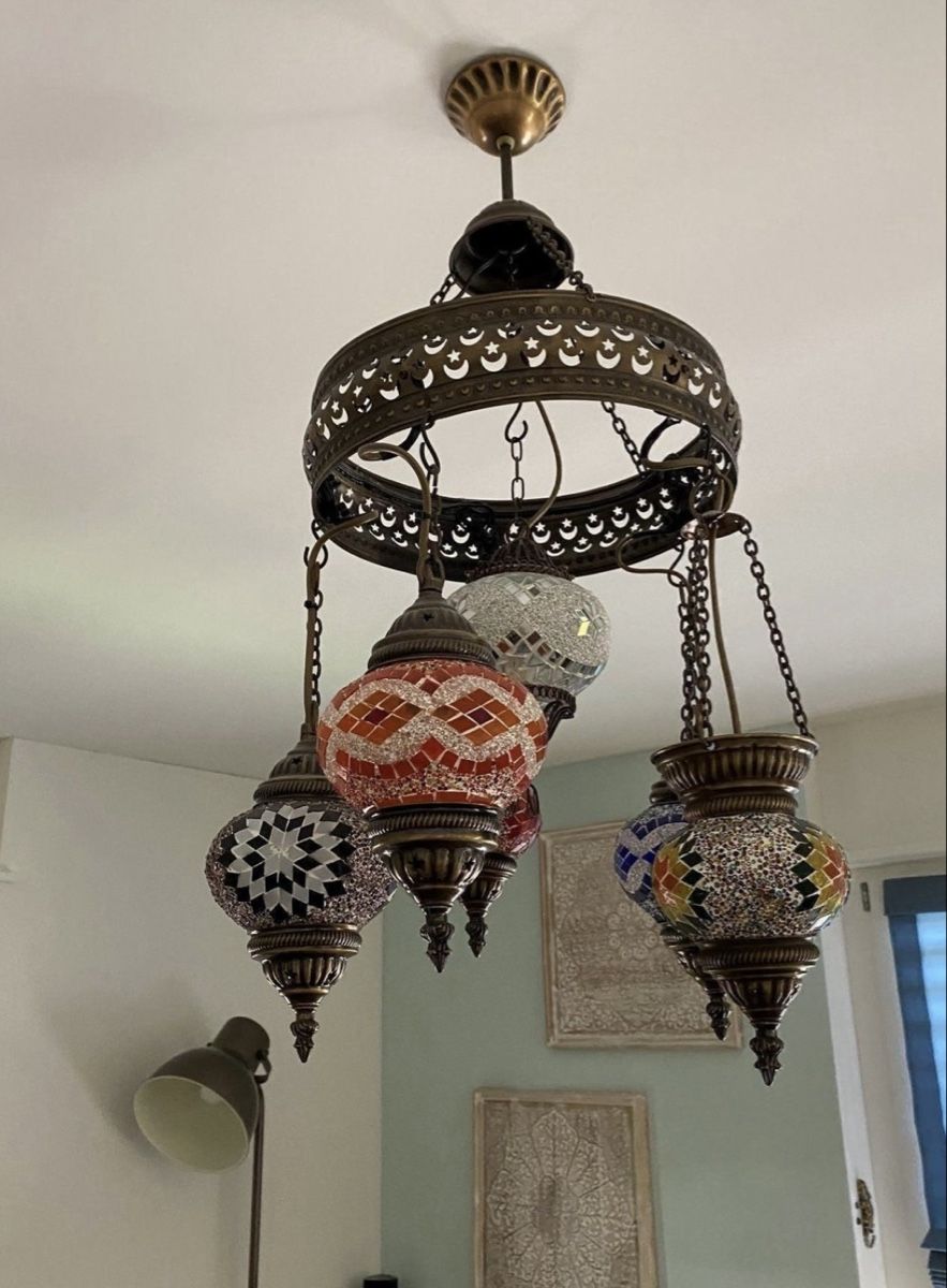 Lampadari & plafoniere: Orientalische Mosaiklampe aus Messing – Usato da Malters venduto da Fereros01 3
