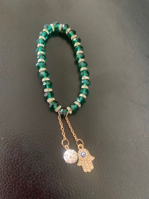 Bracciali & Braccialetti: Elegantes, grünes Armband / Glücksbringer – Nuovo e nell'imballaggio originale da Beromünster venduto da msklef 2