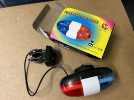 Fahrradalarm POLIZEI, 6 LED-Dioden; Neuwertig