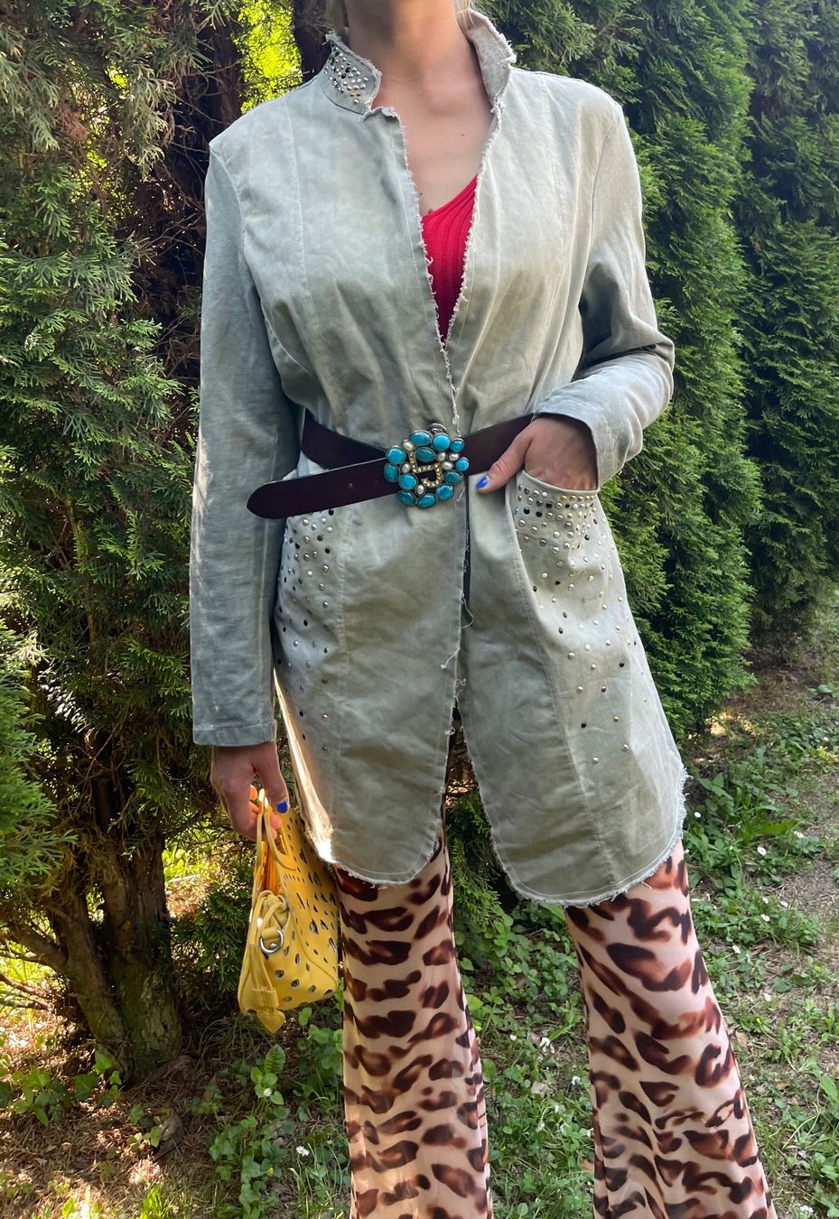 Giacche: Chic Blazer lungo di cotone con strass-tgL – Nuovo (secondo la descrizione) da Gordevio venduto da LanaZimm 2