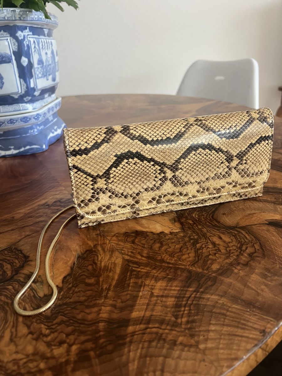 Taschen für Damen: Vintage Python Leather Evening Bag with Strap – Gebraucht aus Zürich von ralph__ 2