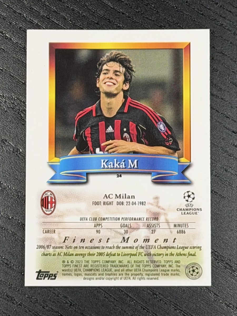 Topps Carte collezionabili: Kaká Topps Finest Flashbacks UCC 2022-23 #24 – Usato da St. Gallen venduto da futvault 1