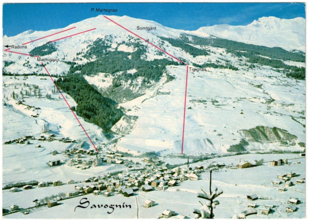 Cartoline postali: Savognin - Skigebiet – Usato da Binningen venduto da Mountainrider