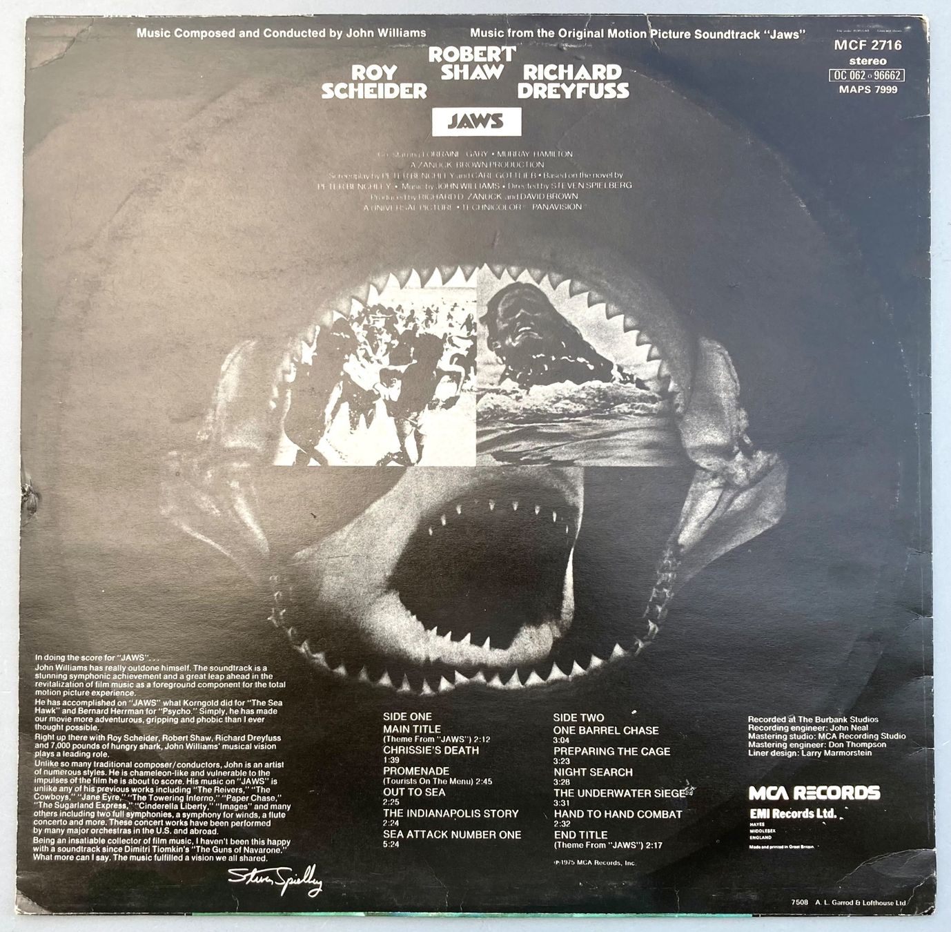 Vinyles: MUSIQUE DE FILM - JAWS – D'occasion à Poliez-Pittet par Newtown-Records 1