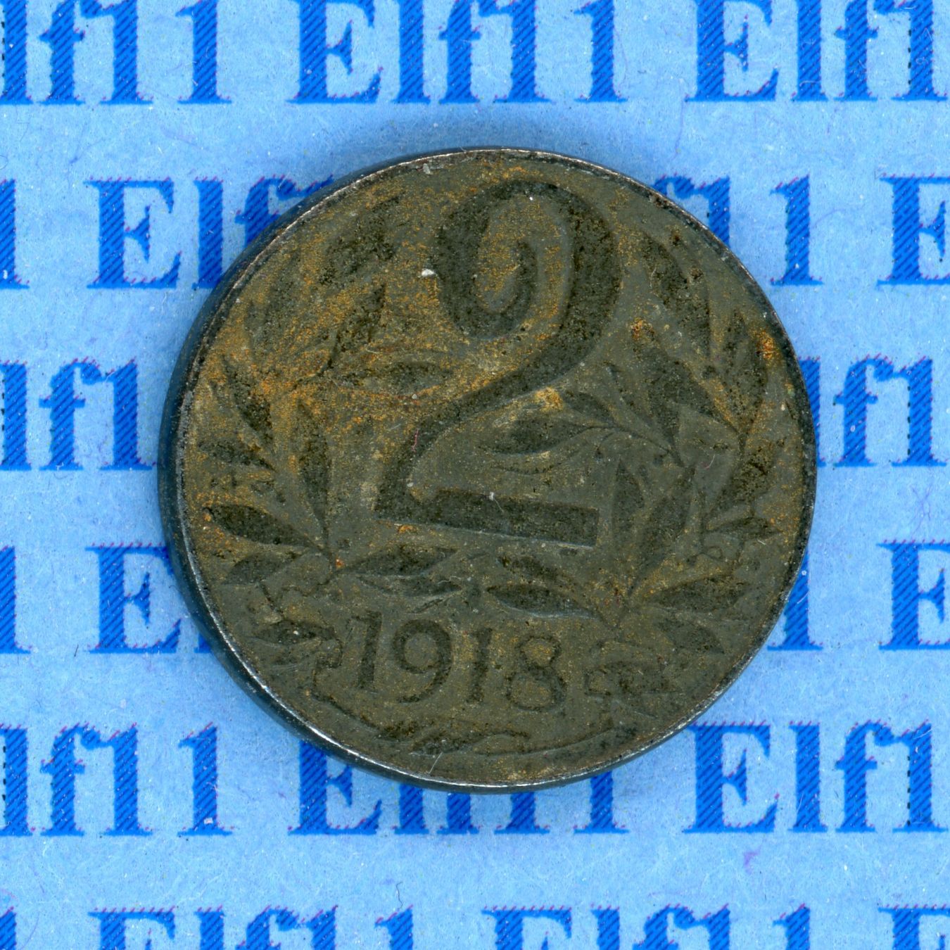 Tutti le monete: ATK___0.02 1918 ss-vz 2 Heller – Usato da Widnau venduto da Elf11