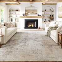 Teppich 240x300 cm beige grau waschbar rutschfest