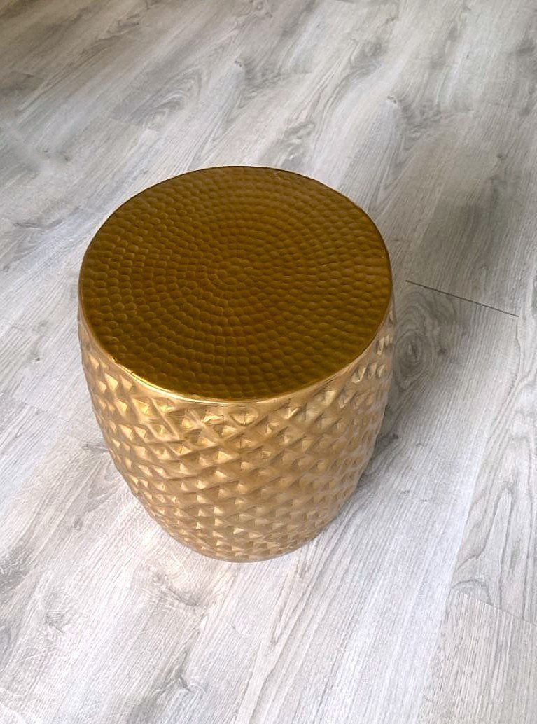 Tavoli: Table d'appoint cylindrique en metal dore avec relief – Usato da Zürich venduto da rid_2trw 1