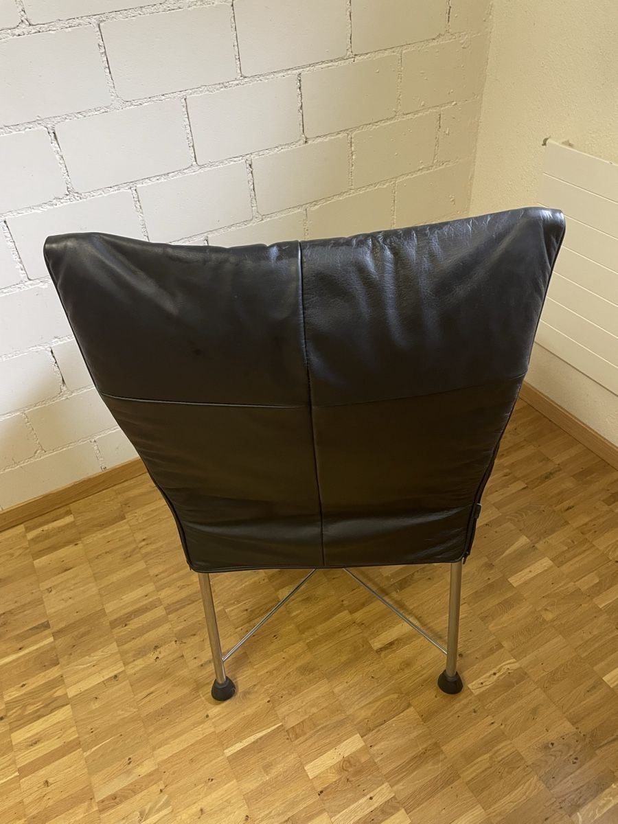 Stühle: Designer Leder Sessel Chrom Schwarz Stuhl – Gebraucht aus Bülach von blanikwhatelse 3