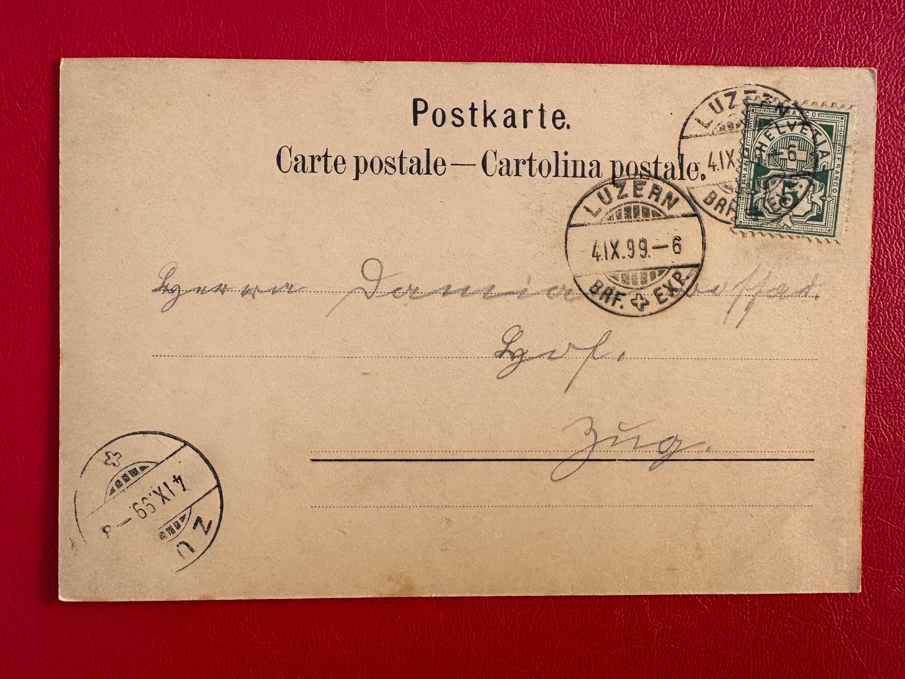 Cartoline postali: 1899 // Gruss aus Luzern – Usato da St-Légier-Chiésaz venduto da Theo006 1