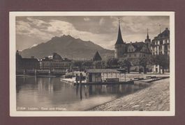 LUZERN - Quai und Pilatus - 1928