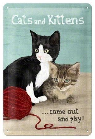 Schilder: Blechschild - Cats and Kittens – Neu und originalverpackt aus Ennetbürgen von open24shop