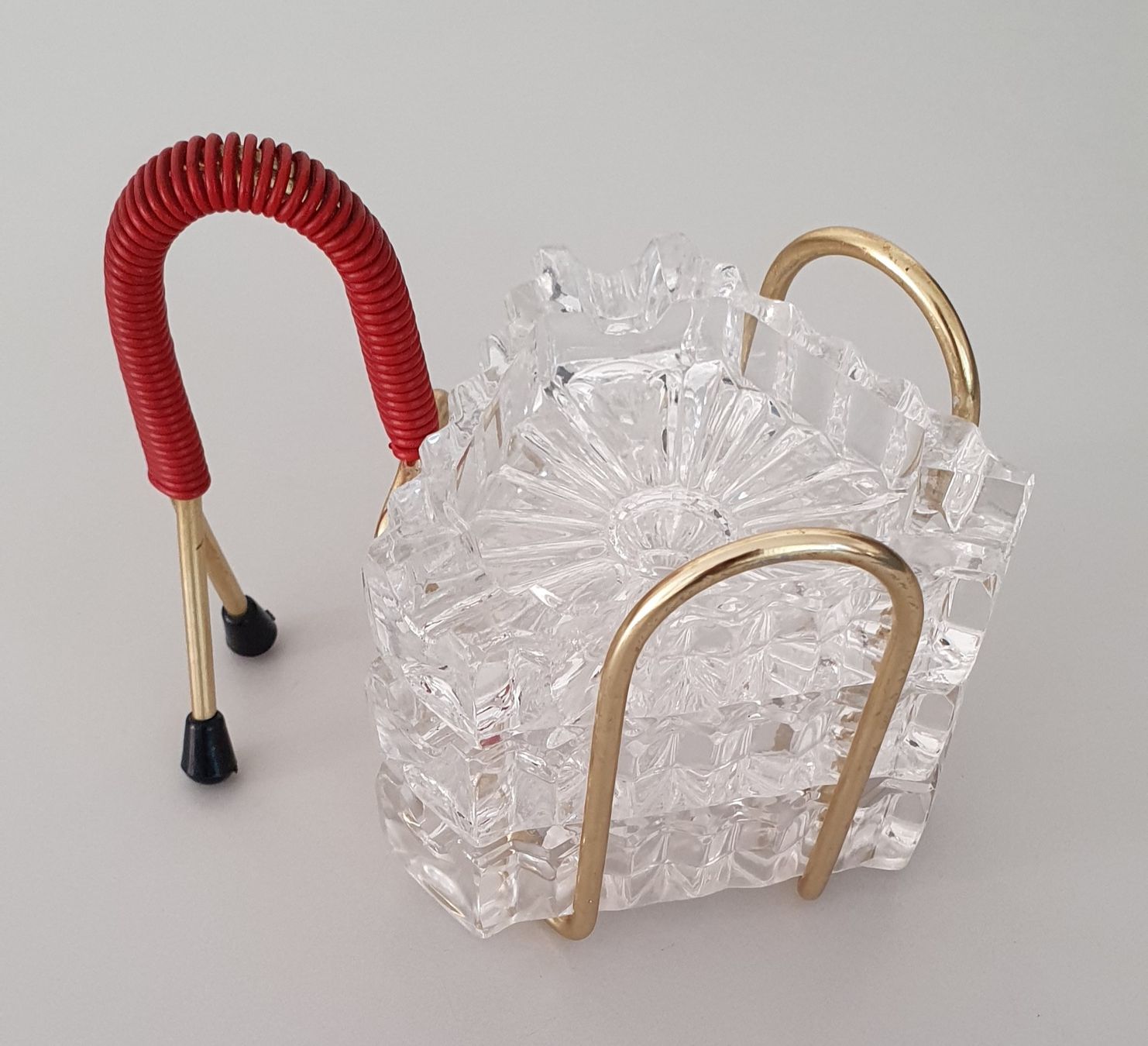 Aschenbecher: Aschenbecher Glas 3er Set mit Halter vintage – Gebraucht aus Kreuzlingen von Rschweiz1