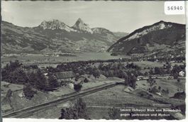 Lauerz - Blick von Bernerhöhe gegen Lauerzersee und Mythen