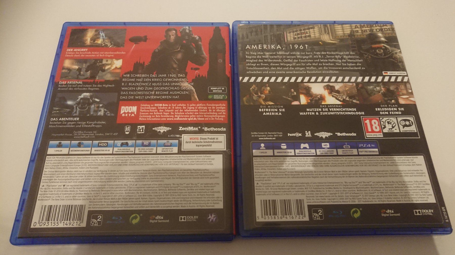 Jeux: Wolfenstein The New Order und Wolfenstein 2 – D'occasion à Au SG par Mar_69jz 1