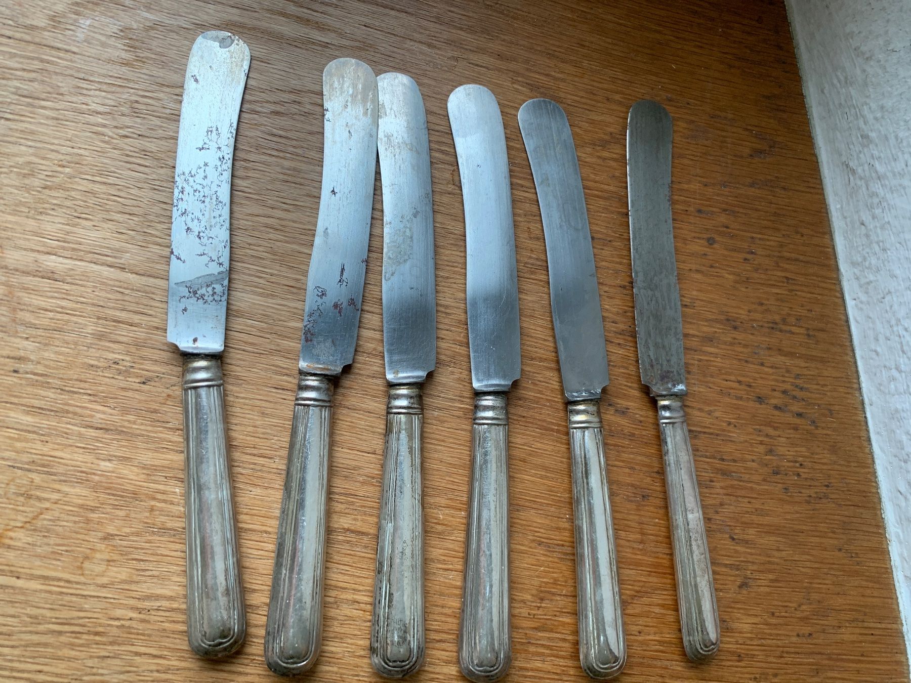 Posate: 6 Antike Messer Desertmesser – Usato da Richterswil venduto da Moii89