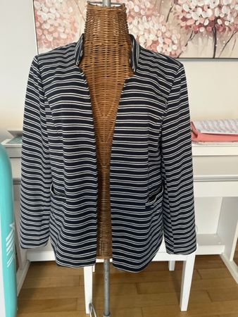 Jacke, only, blau/weiss gestreift, ca. 40
