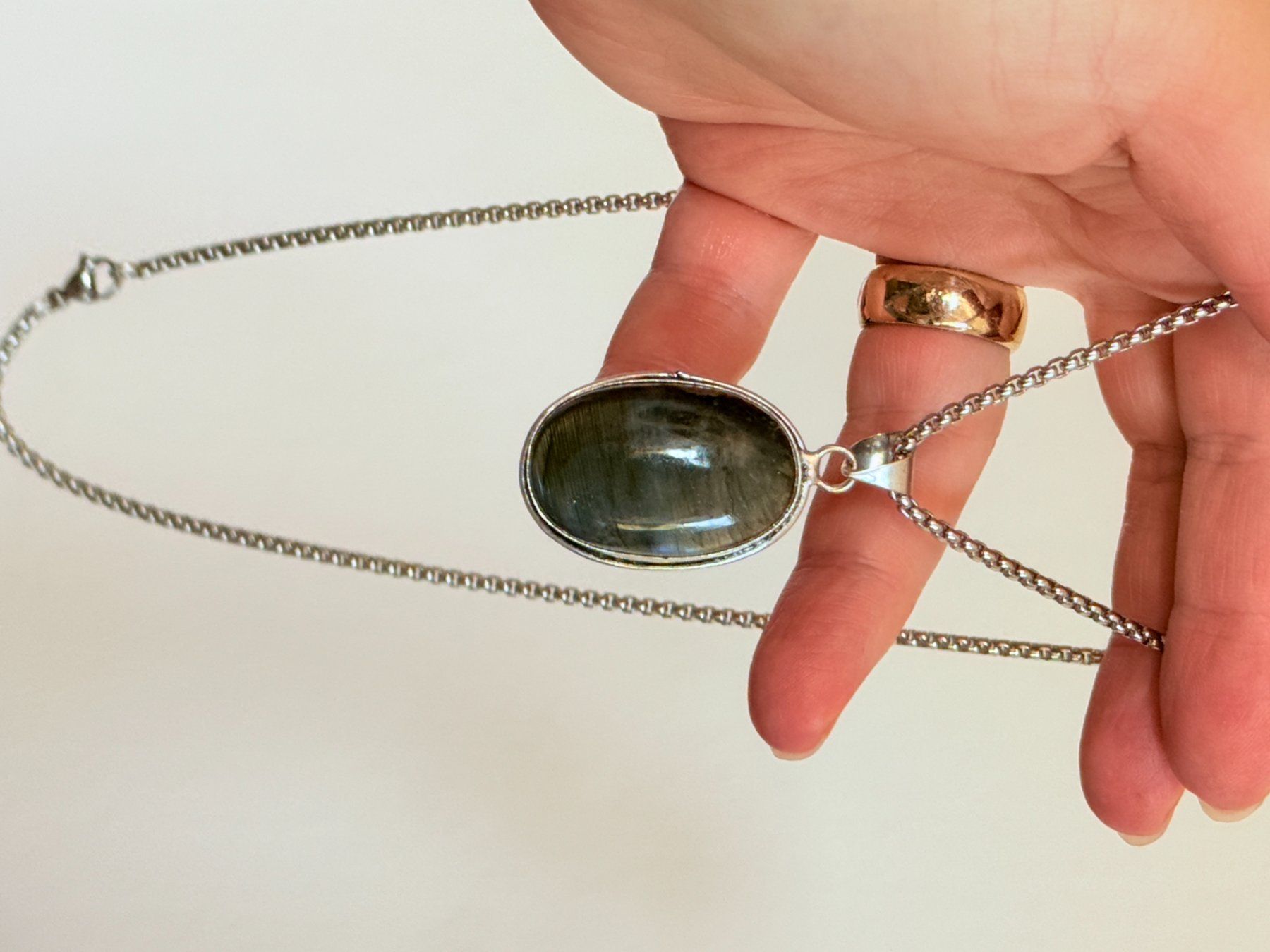Catenine: Collier Labradorite - Élégance Naturelle ✨ – Nuovo e nell'imballaggio originale da Genève venduto da AWWA 7