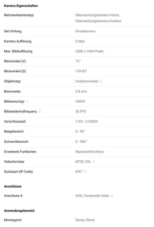Hikvision Webcam: Hikvision 300512261 Netzwerkkamera – Nuovo e nell'imballaggio originale da Romanshorn venduto da pko_868g 3
