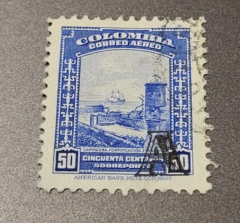 Tous les timbres: Kolumbien 1951 alte briefmarke – D'occasion à St Gallen par Stampsalshobby