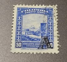 Kolumbien 1951 alte briefmarke