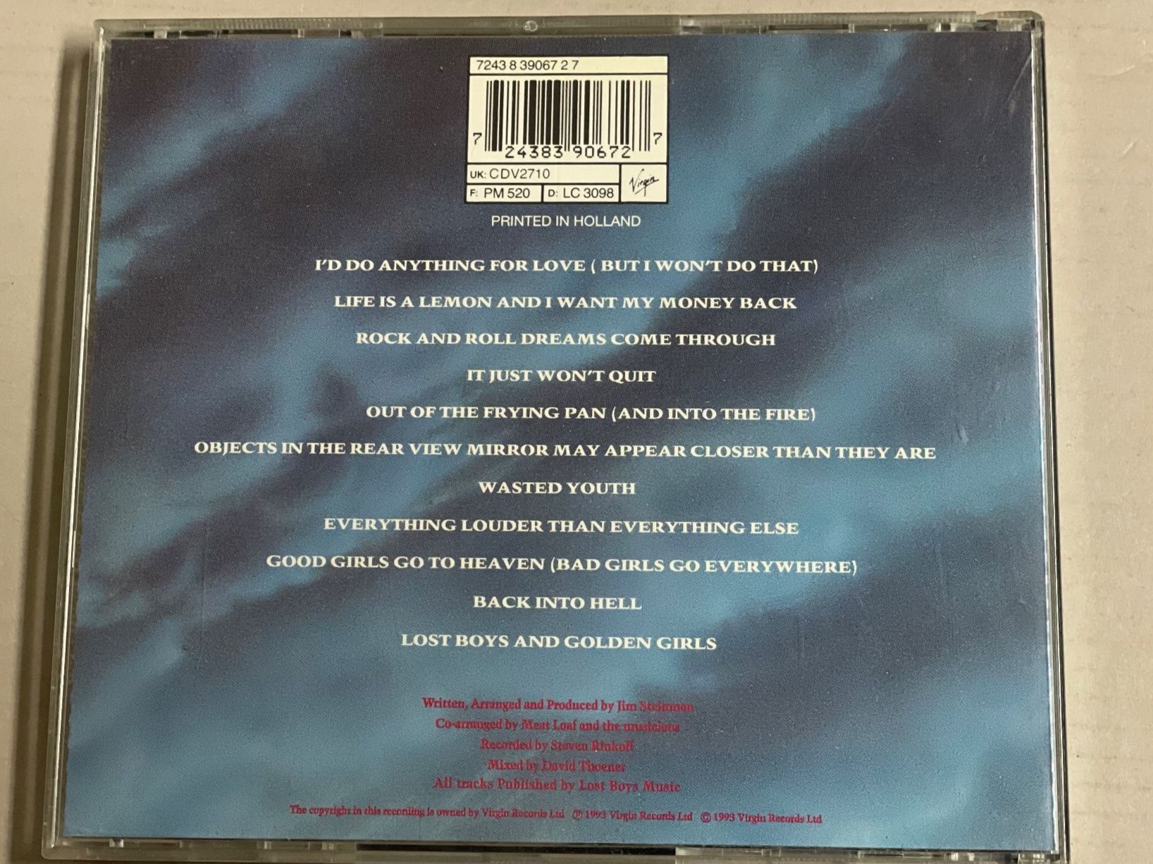 CD: Meat Loaf – Usato da Muri b. Bern venduto da AdidasCollector 1