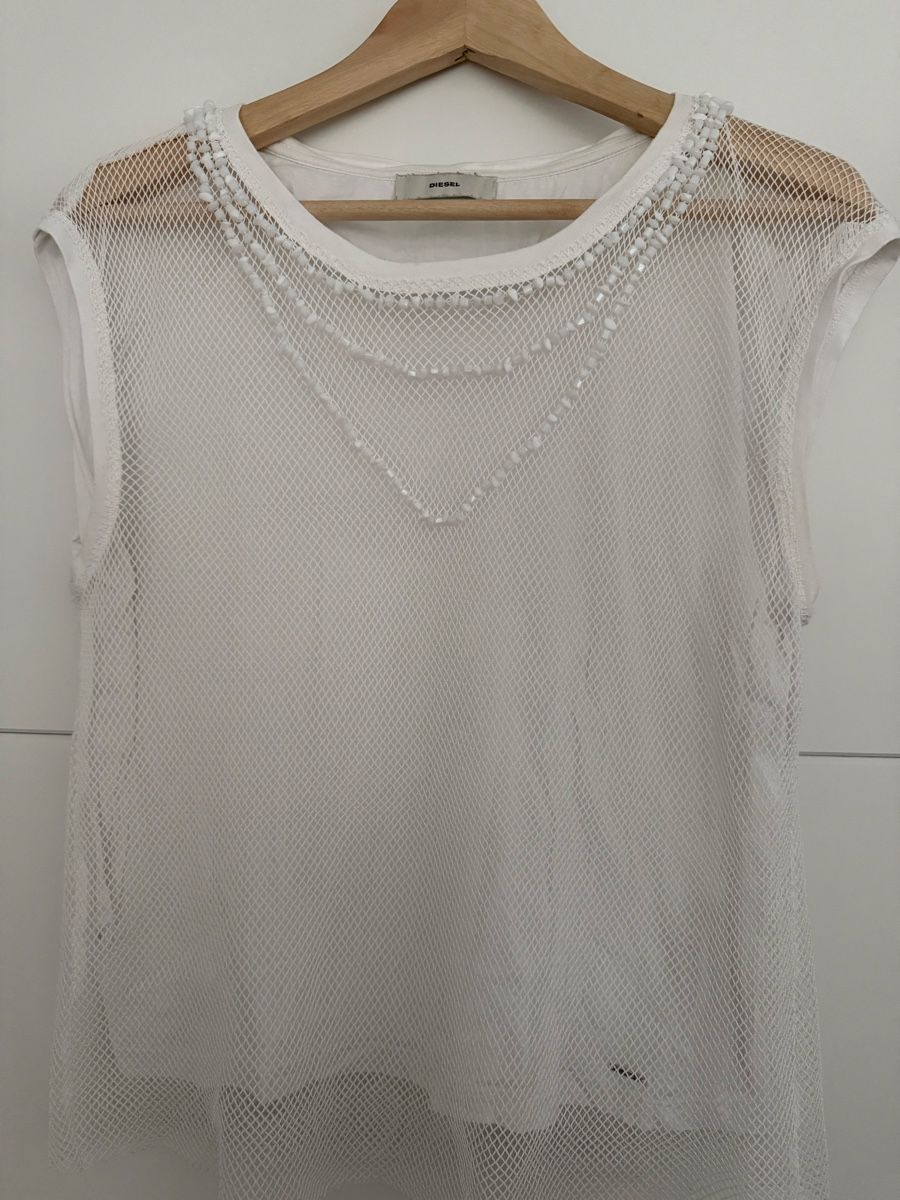Diesel T-Shirts: Diesel Shirt, weiss, Grösse 38 – Gebraucht aus Mettmenstetten von _4_YOU_
