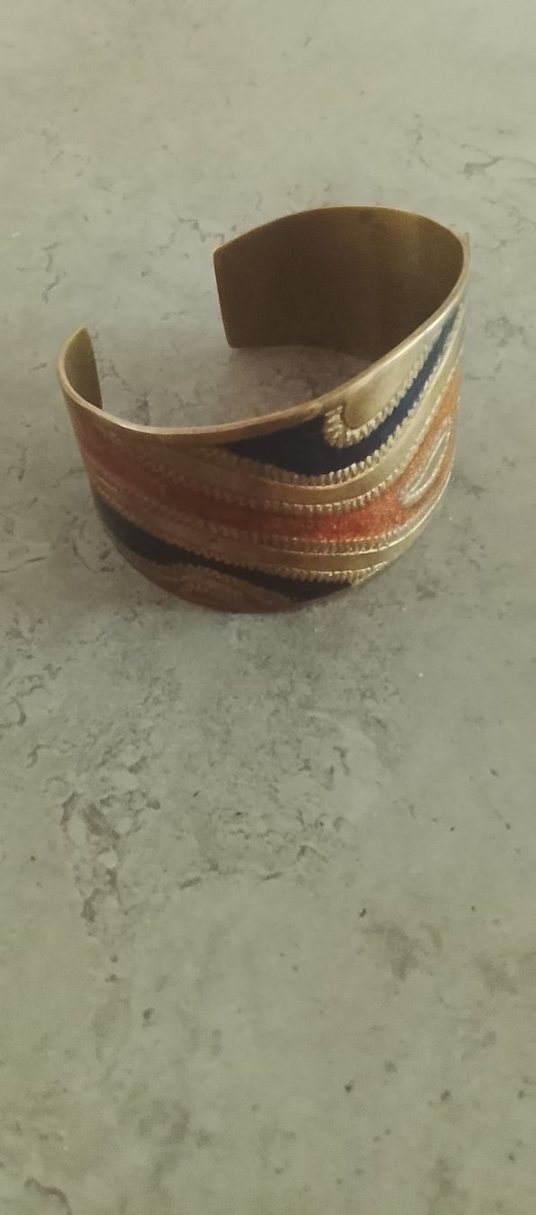 Bracciali & Braccialetti: Armreif Messing farbig gemustert Breite 5cm – Usato da Oberriet SG venduto da snj_bjb7 3