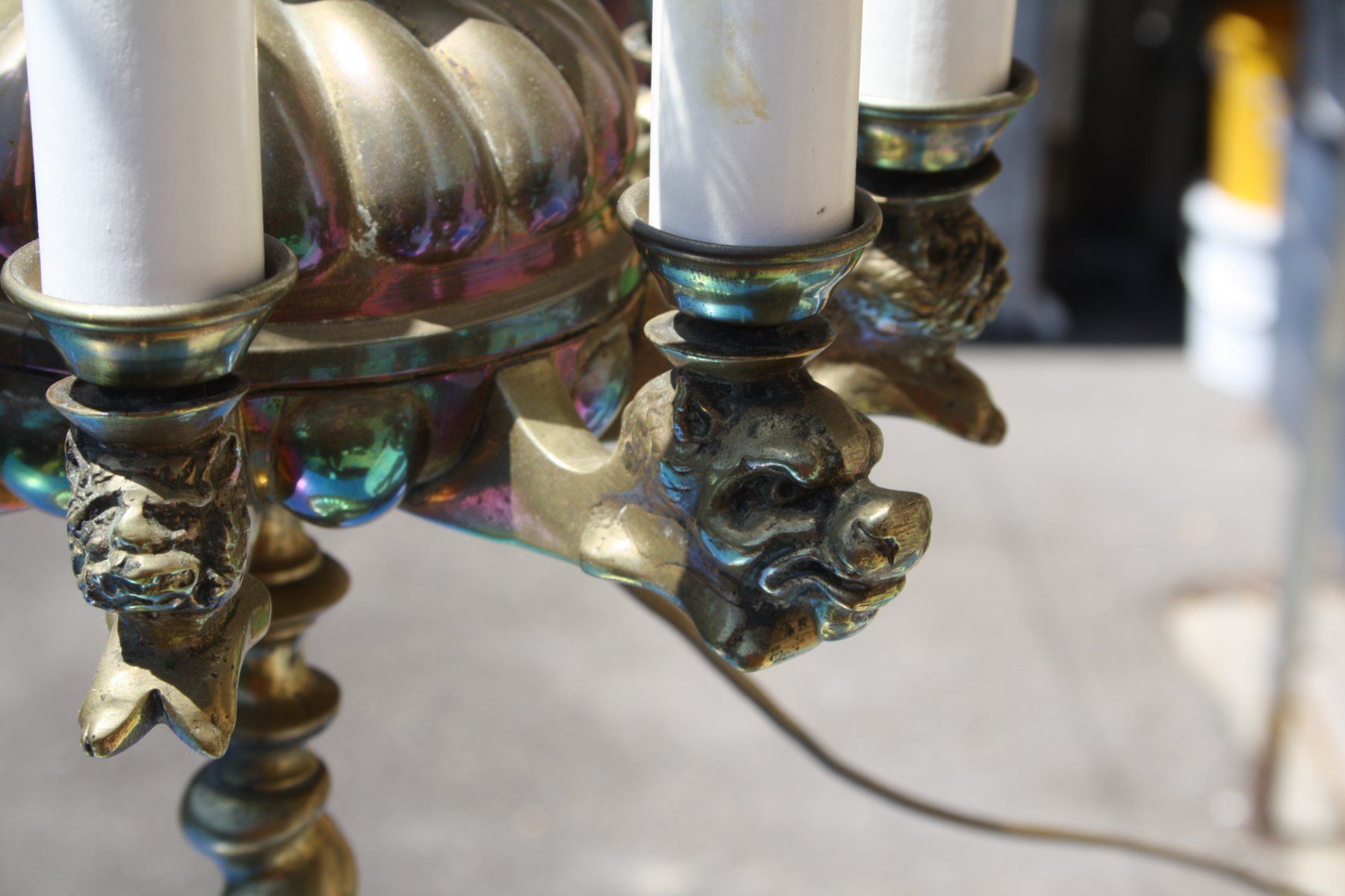 Lampade: SCHÖNE SCHWERE MESSING LAMPE LEUCHTER  TISCHLAMPE – Usato da Wauwil venduto da Pneuedy 8