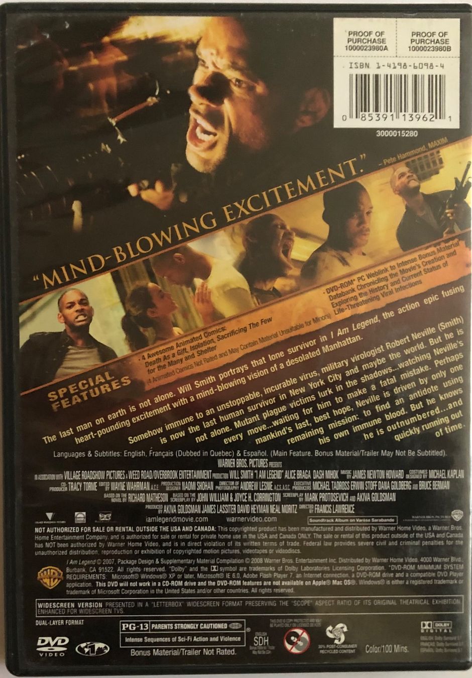 Alle DVDs: WILL SMITH - I AM LEGEND – Gebraucht aus Poliez-Pittet von Newtown-Records 1