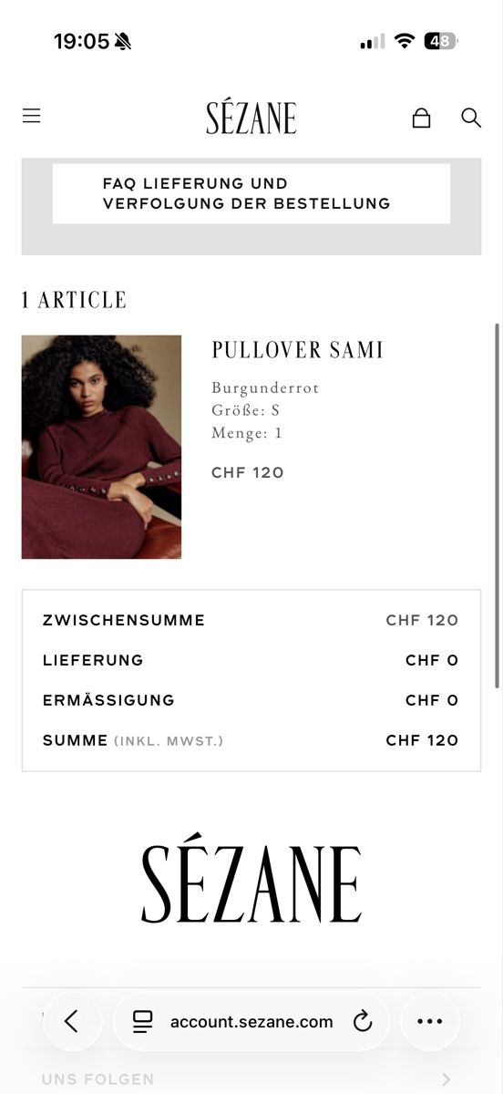 Sezane Pullover & Sweatshirts: Sezane Pullover Sami burgunderrot – Gebraucht aus Winterthur von ana_z7yd 6