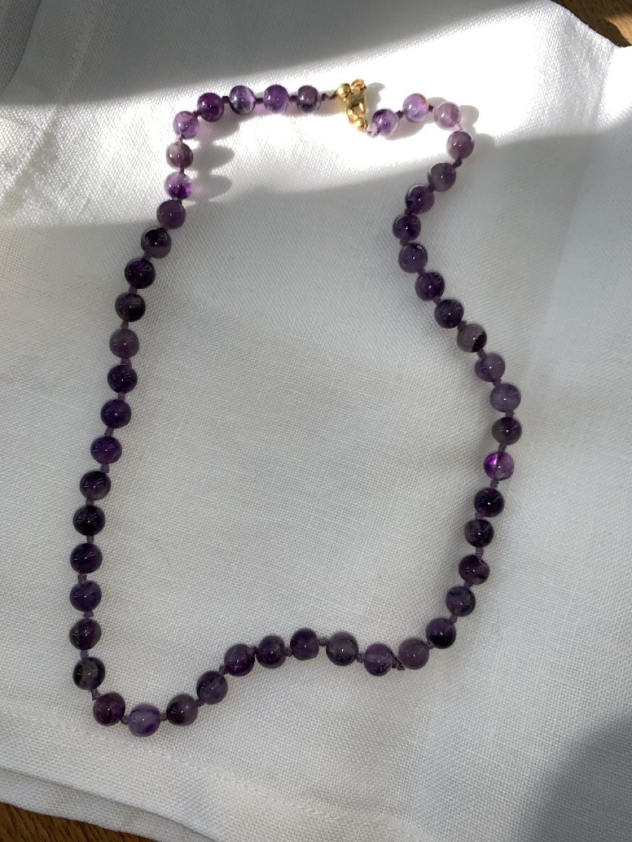 Ketten: Schöne Halskette aus Amethyst – Neu (gemäss Beschreibung) aus Winterthur von Bleistiftspitzer