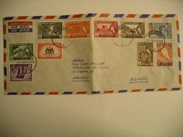 Bedarfsbrief MALAYA (Singapur) nach Madrid