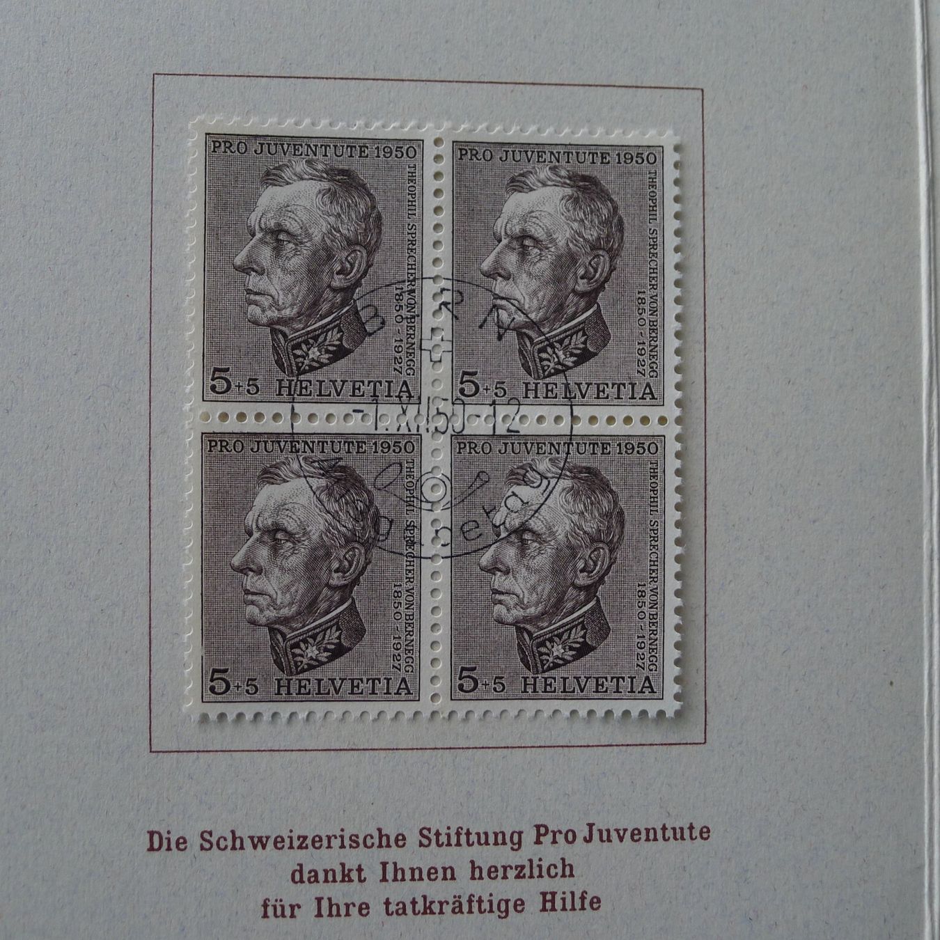 Tutti i francobolli: PJ 1950, Serie in Geschenk - Folder, nummeriert + limitiert – Usato da Ebikon venduto da SilvioFreund 2