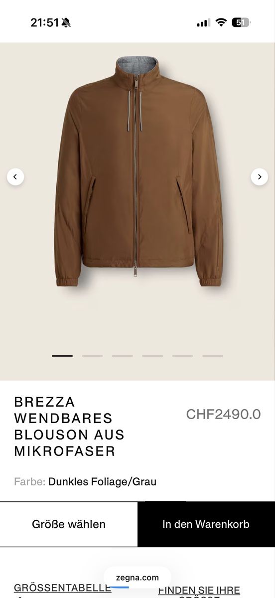 Zegna Giacche: Zegna wendbare Jacke Kaschmir und Microfaser – Usato da Zürich venduto da Glamour2019 4