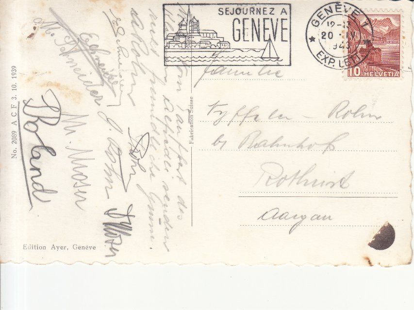 Cartoline postali: Genève 1943 – Usato da Bürglen TG venduto da StampGraf 1