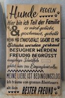„Handgemachtes Holzschild Hunde Regeln 50×30 cm – Hunde Deko