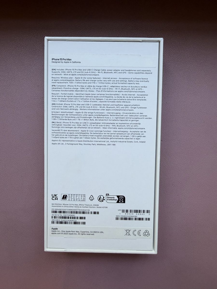 Apple Portables: iPhone 15 Pro Max, 256GB – D'occasion à Zürich par nat_pg9q 8