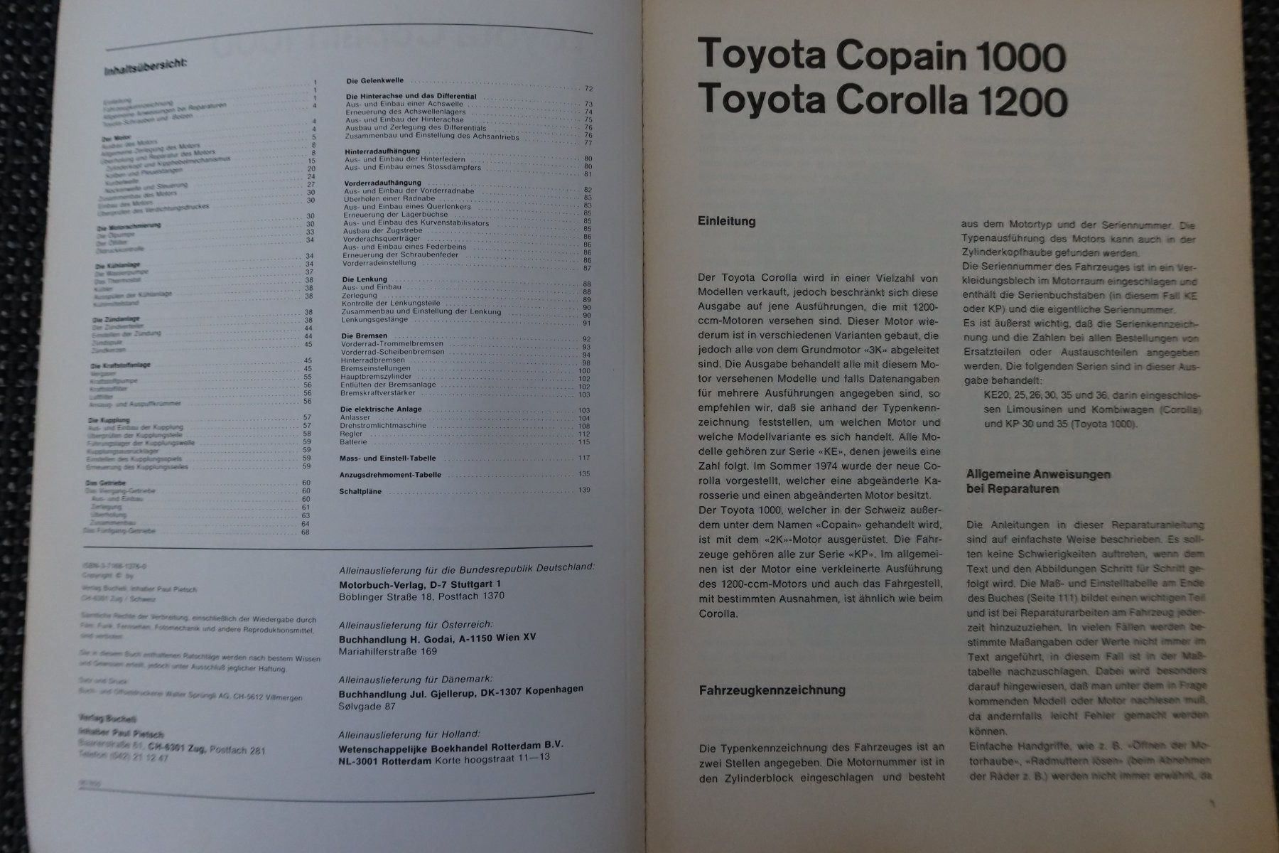 Libri: Bucheli Katalog Toyota Corolla / Copain – Usato da Tägerschen venduto da Triba01 2