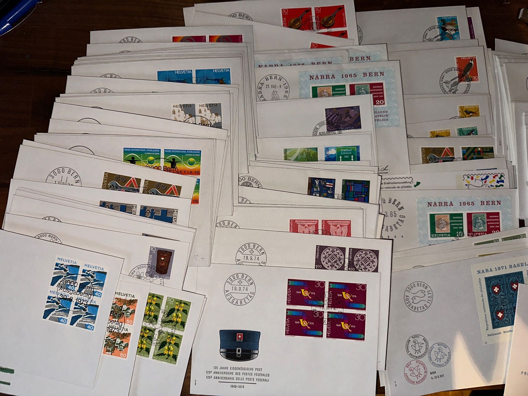 Tutti i francobolli: FDC Ersttagsumschläge ca. 125 Stk. – Usato da Stettfurt venduto da 2442