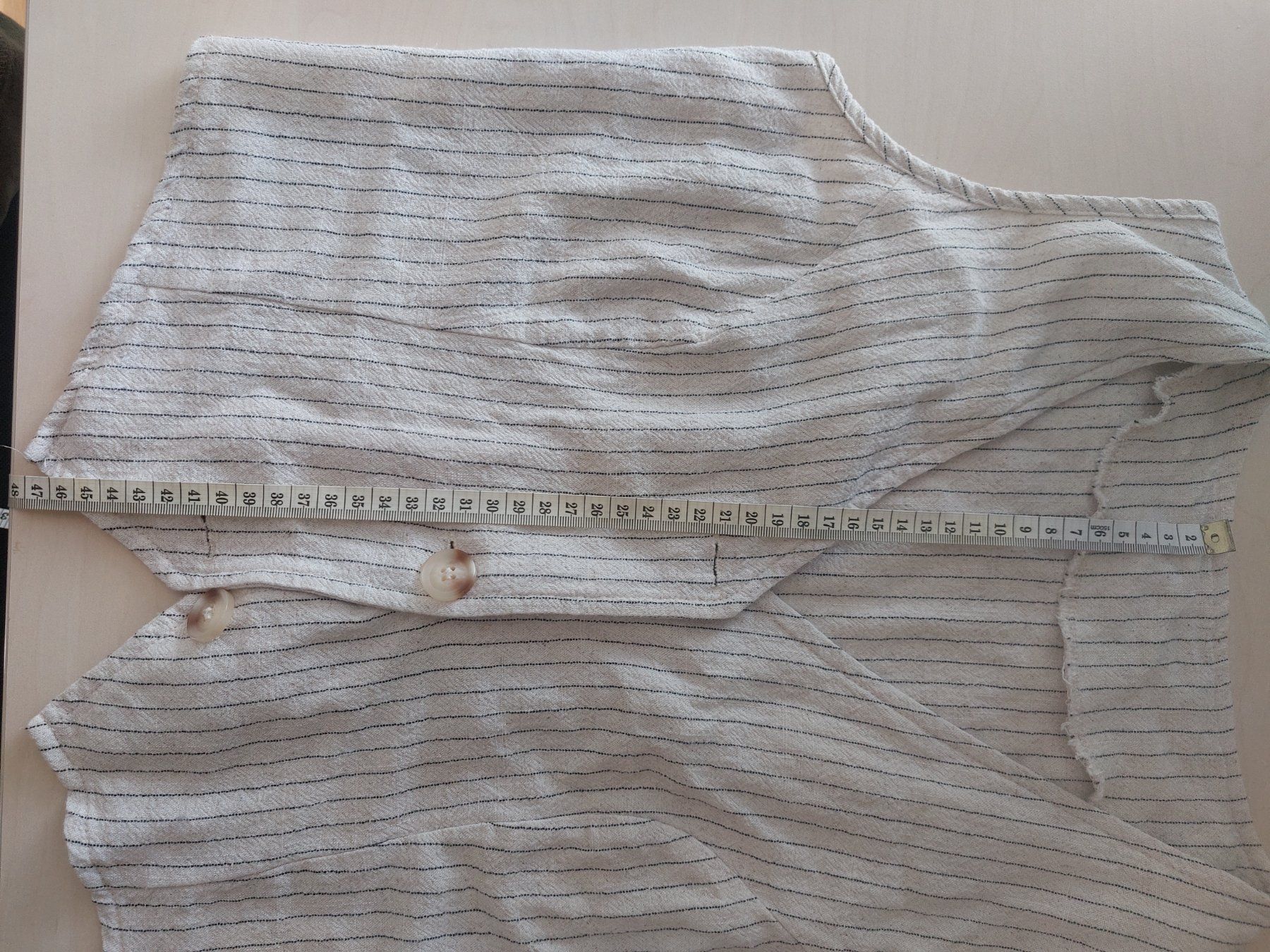 Top: Leinen Weste, gestreift, neutral, Gr. S – Usato da Baden venduto da BanaBoutique 4
