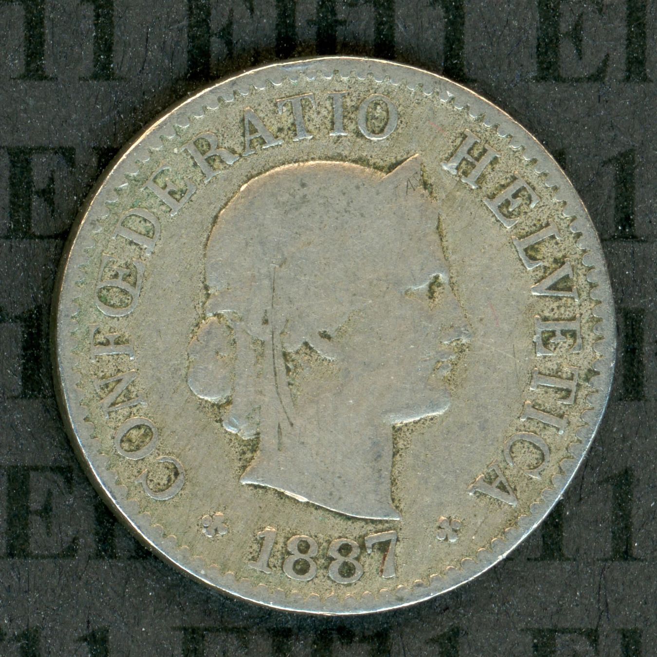 Tutti le monete: CHF___0.05 1887 s+ 5 Rappen – Usato da Widnau venduto da Elf11