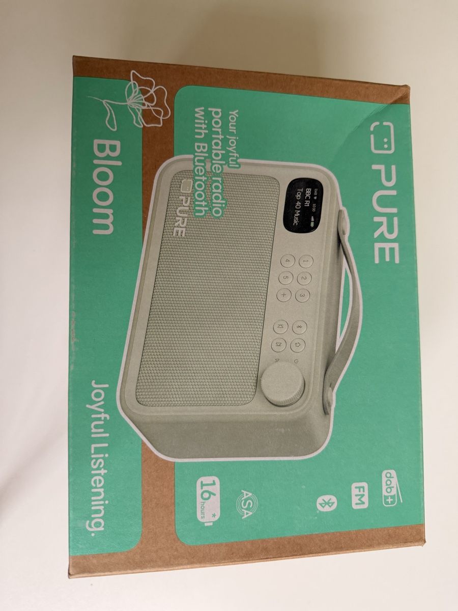 Radio: Pure Bloom DAB+ Radio, Bluetooth, spritzwasserdicht – Nuovo e nell'imballaggio originale da Eschenbach LU venduto da Syrah3 3