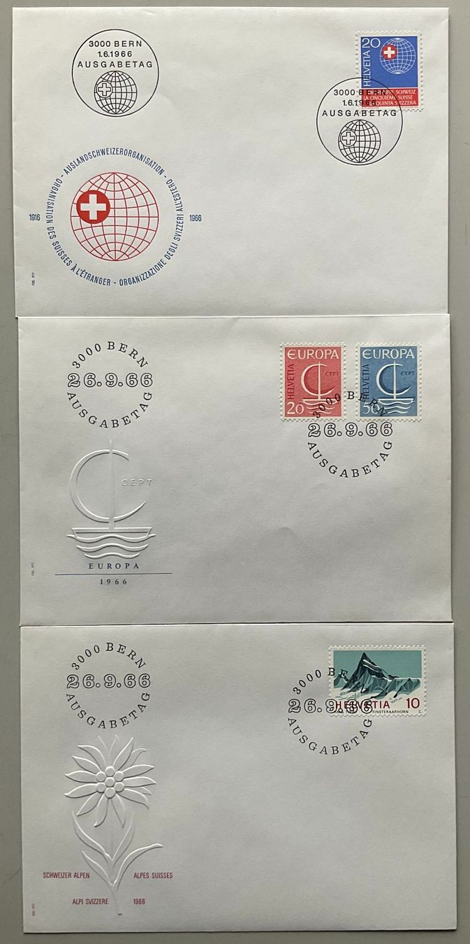 Tutti i francobolli: Briefmarken Schweiz - FDC mit Ersttagsstempel 1966 – Nuovo (secondo la descrizione) da Luzern venduto da 19primeln 2