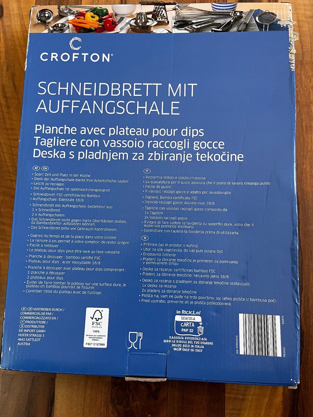 Piatti di portata: Schneidebrett mit Auffangschale – Nuovo e nell'imballaggio originale da Heitenried venduto da Brutus2003 1