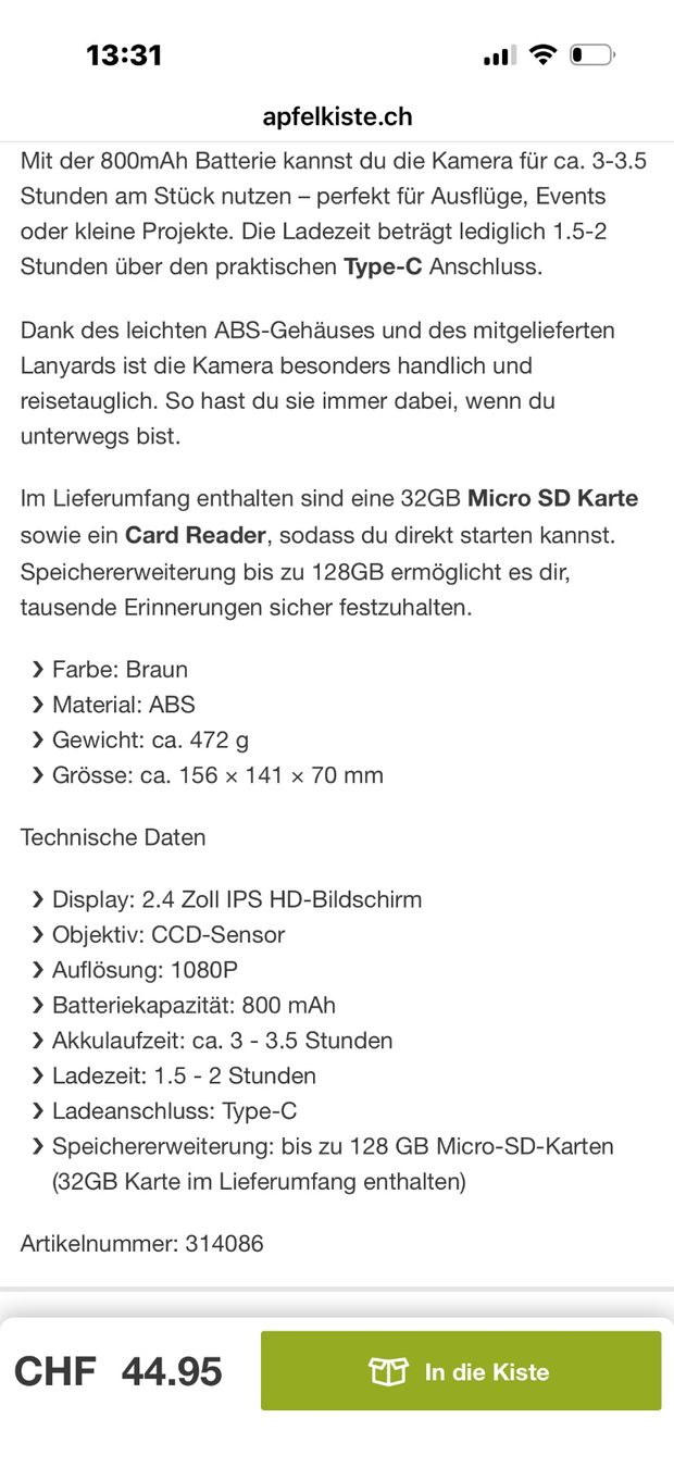 Kamera: Kleine Digitalkamera – Neu und originalverpackt aus Ebikon von Jascha0 3