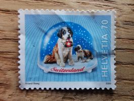 Briefmarke Helvetia 70, Bernhardiner, Jahr 2000